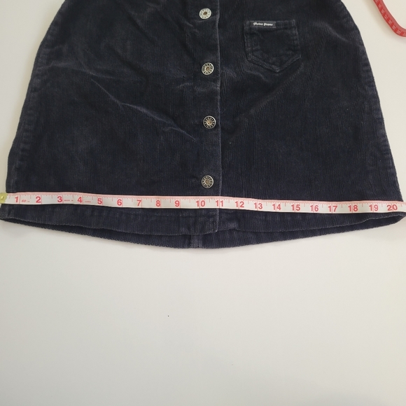Vintage Guess Jeans Y2K Mini Corduroy Button Front Skirt - Picture 8 of 10